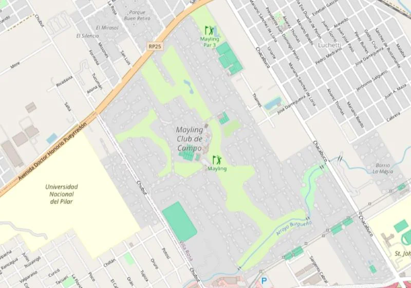 Mapa de Mayling Club de Campo, en Villa Rosa, Pilar