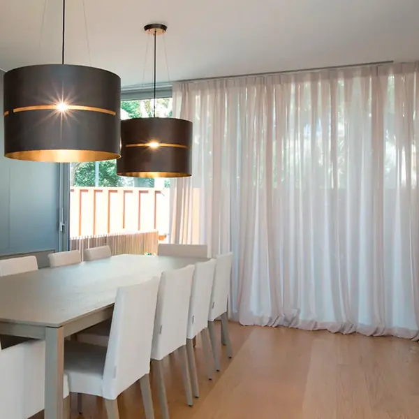 Cortinas de lino, otra vista